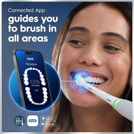 Oral-B iO6 Electric Toothbrush, Grey, with Travel Case and Spare Head Grey 1 count (Pack of 1)