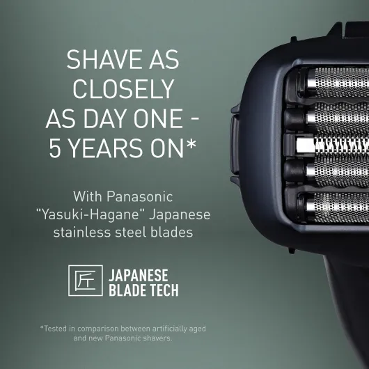 Series 800 ES-LV97 5-Blade Wet and Dry Electric Shaver for Men, Rechargeable, Responsive Beard Sensor, Multi-Flex 16D Head, Auto Cleaning, Charging Stand, Gift for Men (2 pin UK Plug) 5 blade shaver with stand