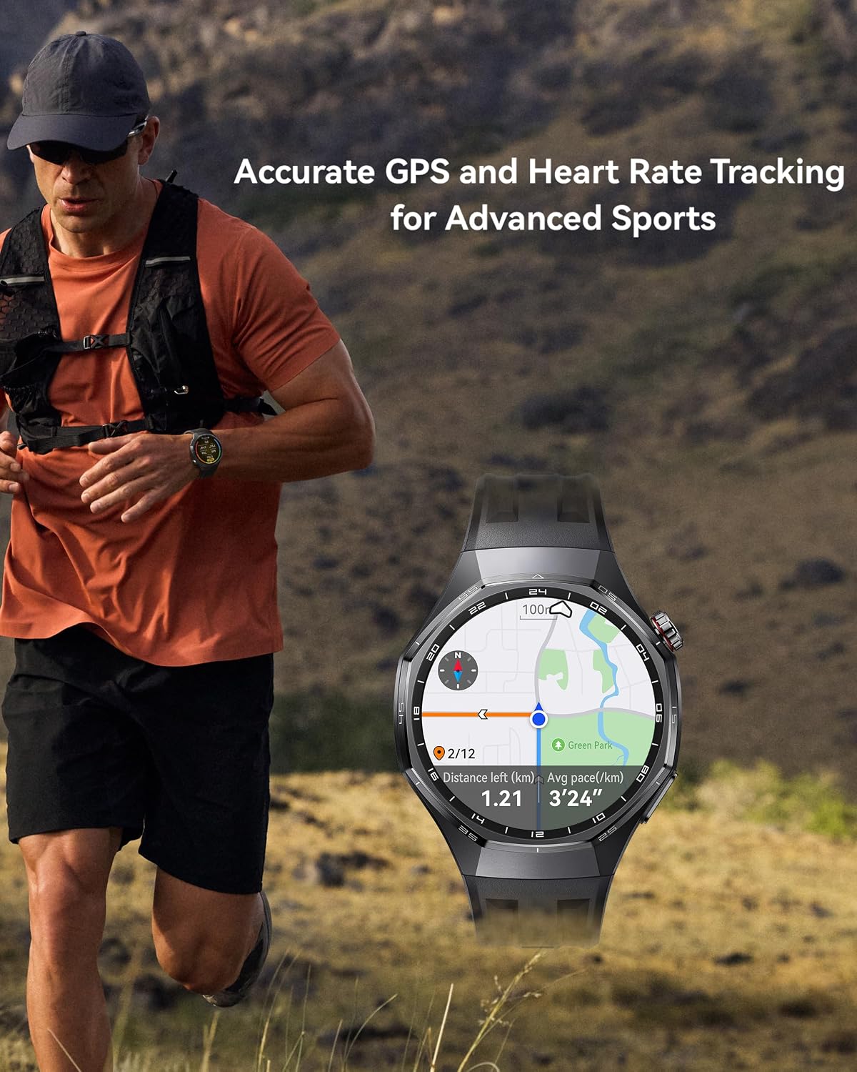 WATCH GT 6 Pro GPS Smart Watch 46mm, Heart Rate Monitor, Brown GT 6 Pro 46mm Titanium-Brown