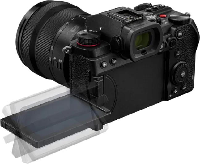 LUMIX DC-S5 S5 Full Frame Mirrorless Camera body, 4K 60P Video Recording with Flip Screen and Wi-Fi, L-Mount, 20-60 mm Lens, 5-Axis Dual I.S, (Black) with LUMIX 20-60 mm Lens