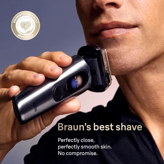 NEVO Men’s Electric Shaver with AeroTouch Technology, Graphite 1 + 1 Fabric Case