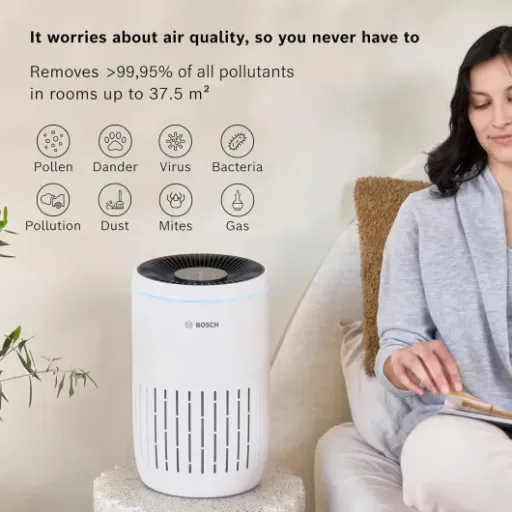 Bosch Air 2000 Air Purifier Review: compact purifier with quiet night mode for small to mid-sized rooms