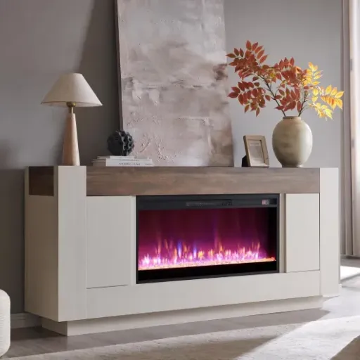 OKD Modern 70" Fireplace TV Stand Review: a heavy-duty media console with real heating power