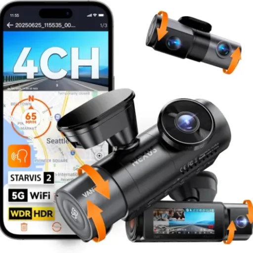 Vantrue N5S Review: un vrai 360° 4 caméras avec STARVIS 2 et parking 24/7