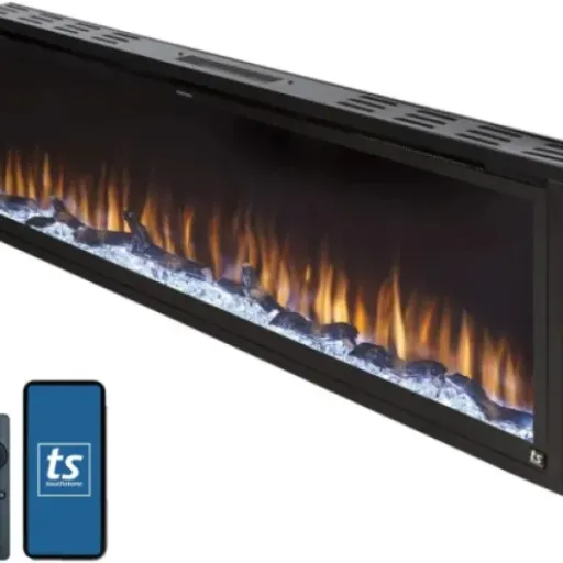 Touchstone Sideline Elite Smart 60" Review: a clean in‑wall electric fireplace with WiFi and plenty of flame options