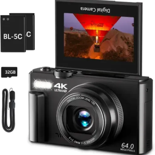 VJIANGER 4K 64MP W08 Camera Review: budget-friendly vlogging tool with a flip screen