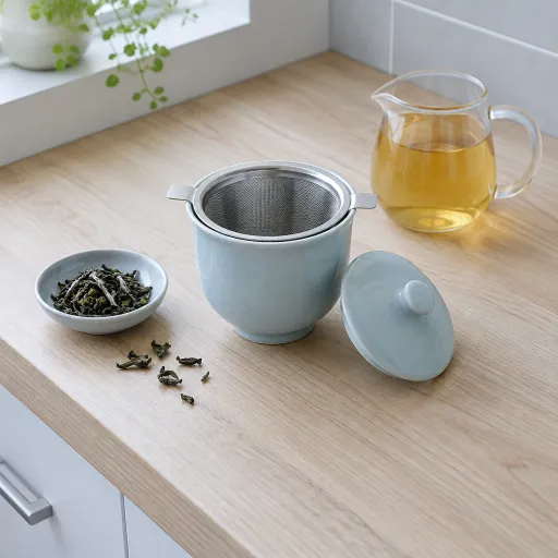 Enhance Your Tea Experience with a Cup Featuring a Strainer and Lid