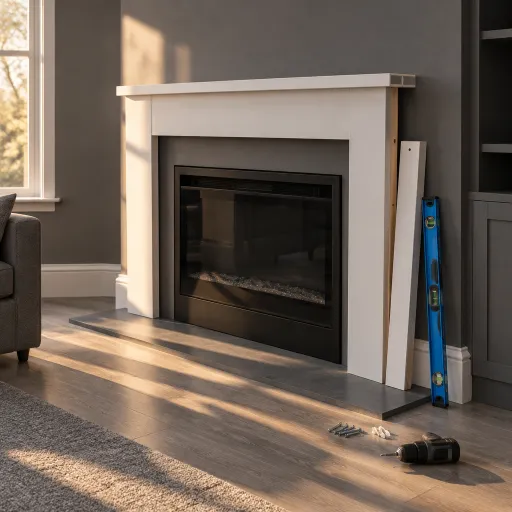 How a fake fireplace mantel can transform an electric hearth into a design focal point