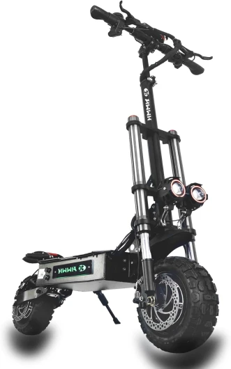 HWWH Puissante Trotinette Electrique Adulte Scooter Electrique Double Moteurs 11in Pneus Hors Route 60V 40Ah Batterie au Lithium Haute Capacité Autonomie de 100 km Charge 200kg S3-6000W