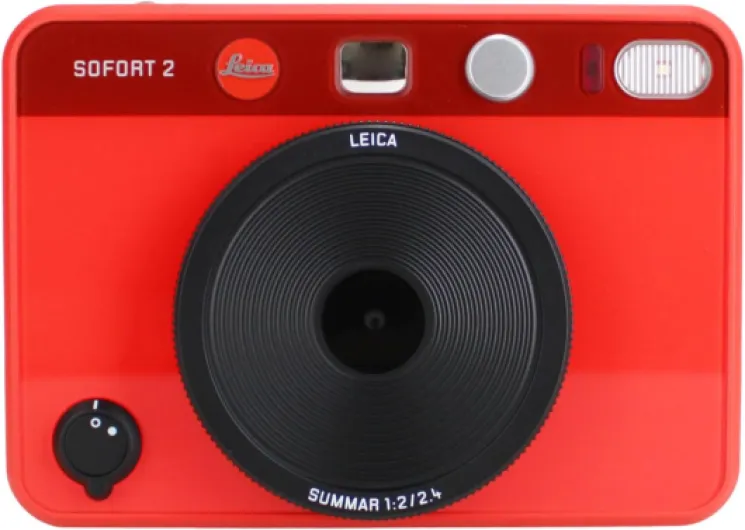Sofort 2 Digital and Instant Photo Camera with LCD Display, Two Shutter Releases, 10 Lens Effects, and Leica FOTOS App Support (Red)