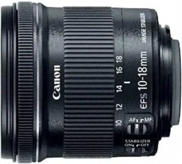 EF-S 10-18mm f/4.5-5.6 is STM Lens, Lens Only 18mm Lens Only
