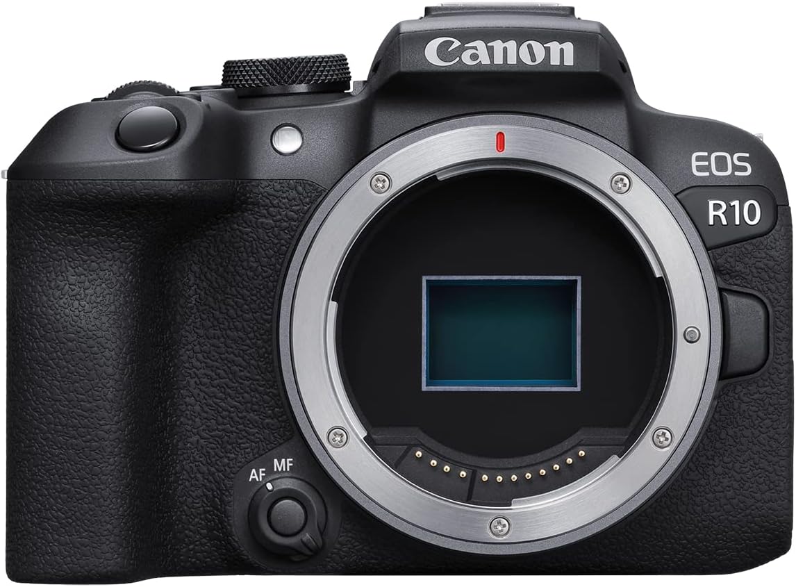 EOS R10 (Body Only), Mirrorless Vlogging Camera, 24.2 MP, 4K Video, DIGIC X Image Processor, High-Speed Shooting, Subject Tracking, Compact, Lightweight, Subject Detection, for Content Creators R10 Body Only