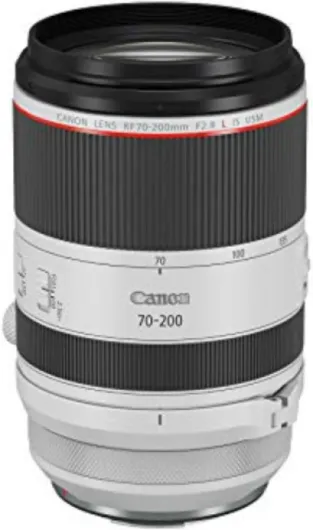 RF70-200mm F2.8 L is USM Lens, Mirrorless Telephoto Zoom Lens, Compatible with EOS R Series APS-C and Full-Frame Cameras, Image Stabilization, Landscape and Sports Photography, White