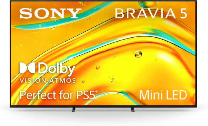 BRAVIA 5 65 Inch TV, Mini LED, 4K Smart Google TV, XR Processor with AI Technology,120hz Television with Dolby Vision/Atmos, Exclusive Features for PlayStation®5, K-65XR50, 2025 Model 65 TV Only