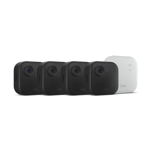 Outdoor 4 XR – two-year battery wireless camera with 4x security coverage, 1000 ft open-air range or 400 ft with typical use — 4 camera system - Sync Module XR + Outdoor 4 4 Camera System