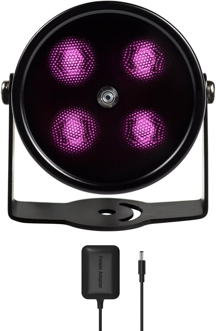 80ft IR Illuminator - AI4 No Hot Spot Wide Angle Infrared Light for Security Camera (w/Power Adapter)
