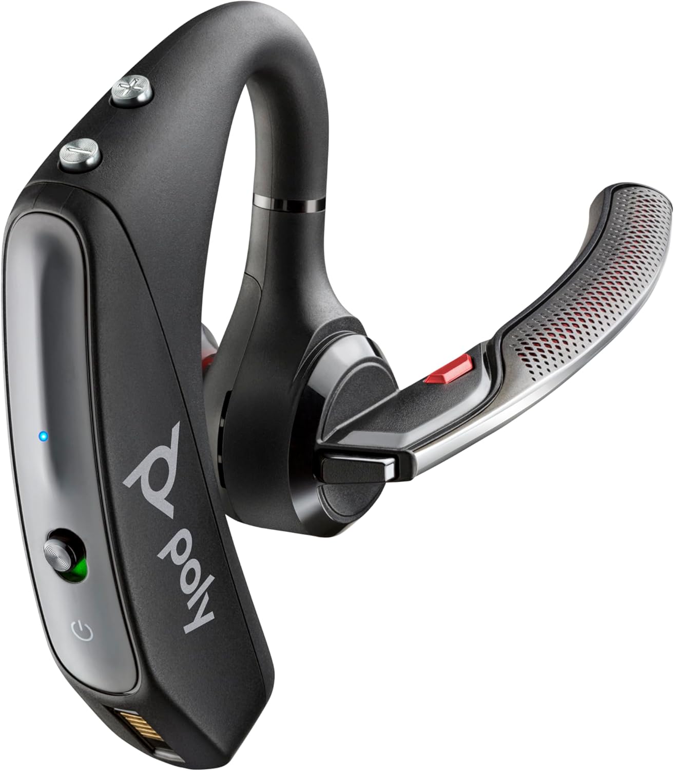 Voyager 5200 Wireless Headset (Plantronics) - Single-Ear Bluetooth Headset w/Noise-Canceling Mic - Ergonomic Design - Voice Controls - Lightweight - Connect to Mobile/Tablet via Bluetooth