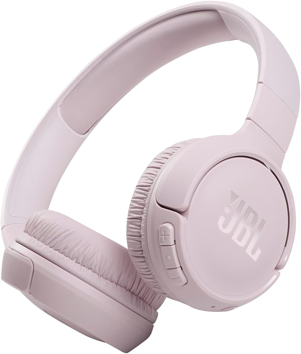 Tune 510BT - Bluetooth headphones with up to 40 hours battery, microphone for call, foldable and comfortable, Android and iOs compatible (Rose) Rose headphones