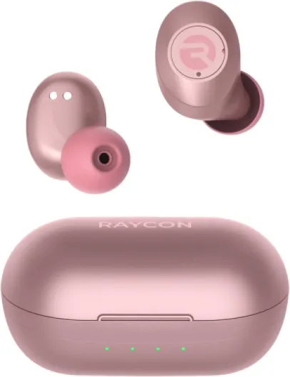 Everyday Earbuds Classic Bluetooth Wireless with Microphone - Stereo Sound, Active Noise Canceling, in-Ear Bluetooth Headset True Wireless Earbuds 32 Hours Playtime (Rose Gold)