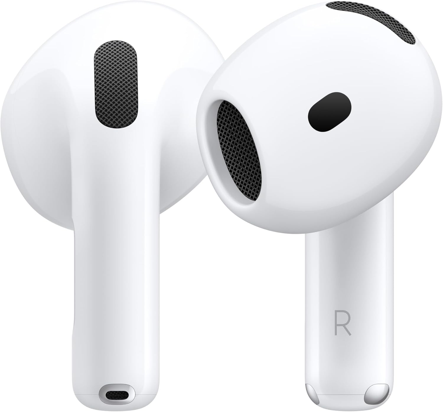 AirPods 4 Wireless Earbuds, Bluetooth Headphones, with Active Noise Cancellation, Adaptive Audio, Transparency Mode, Personalized Spatial Audio, USB-C Charging Case, Wireless Charging, H2 Chip With Active Noise Cancellation Without AppleCare+