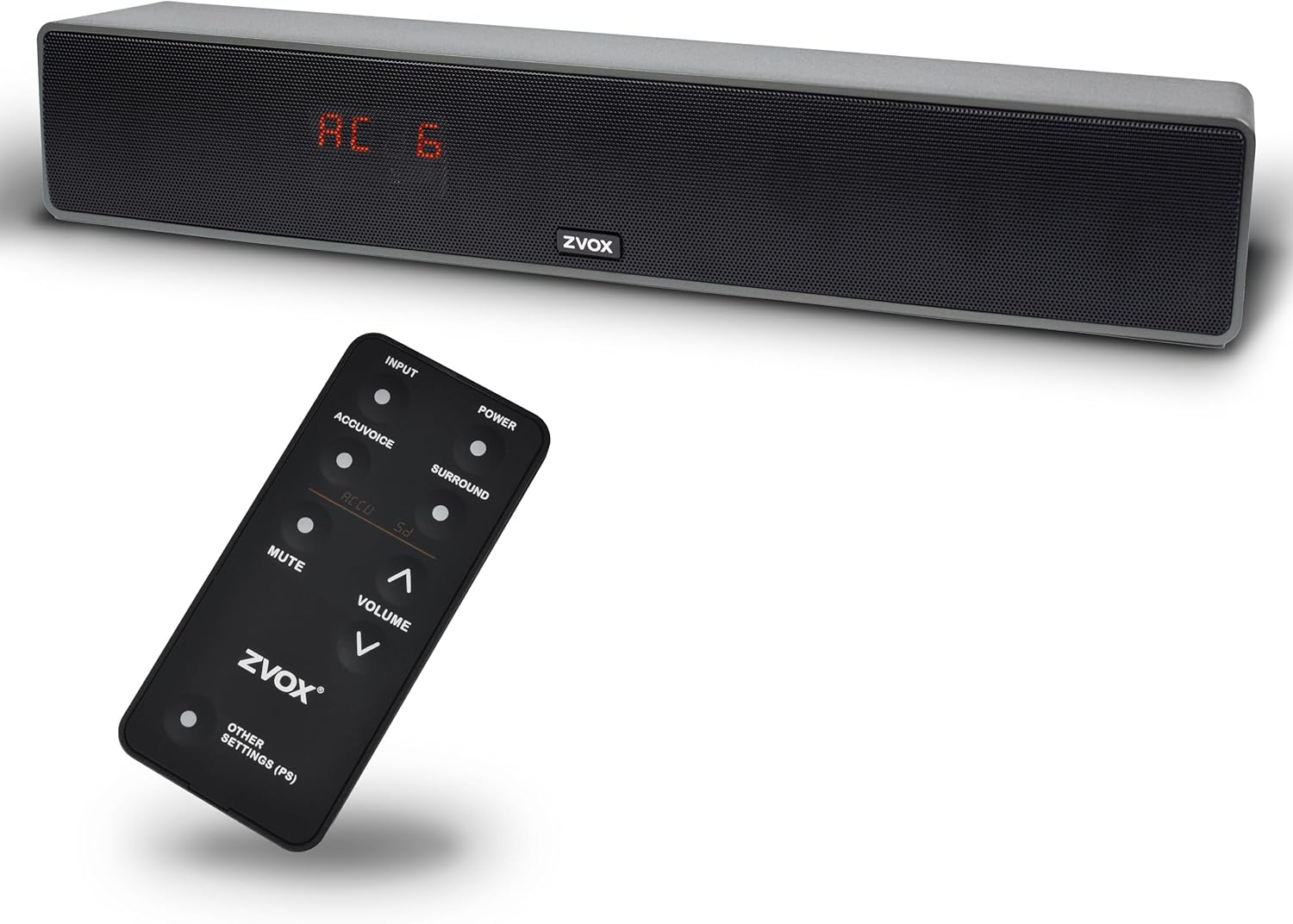 Dialogue Clarifying Sound Bar With Patented Hearing Technology - AccuVoice TV Soundbar AV157 Titanium - Twelve Levels of Voice Boost - Home Theater Audio Speakers