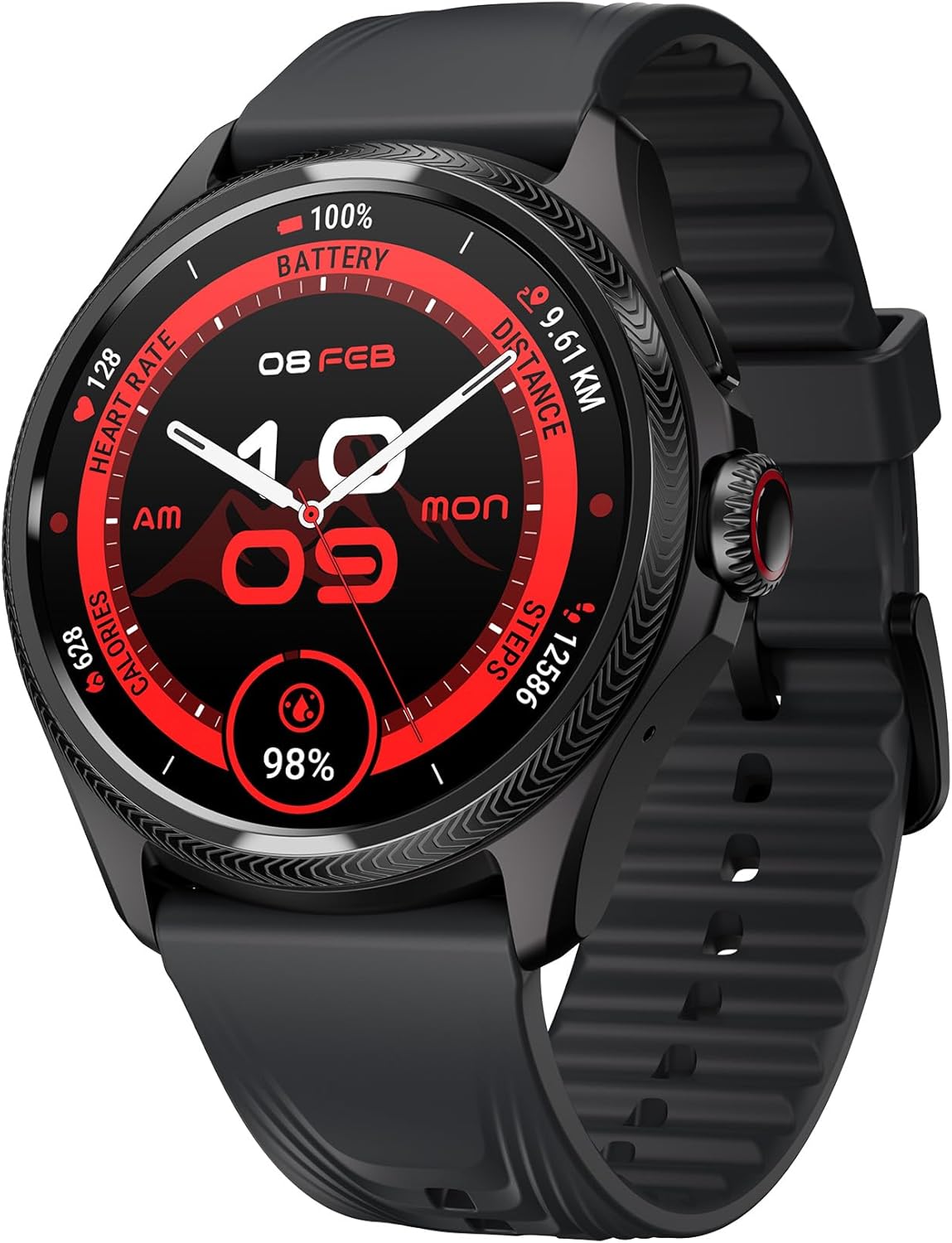 Pro 5 Enduro Smartwatch for Men 1.43" Android Wear OS Smart Watch 90 Hrs Battery 110+ Workout Modes Health Fitness Tracker Outdoor 5ATM GPS Compass Not Compatible with iPhone Obsidian
