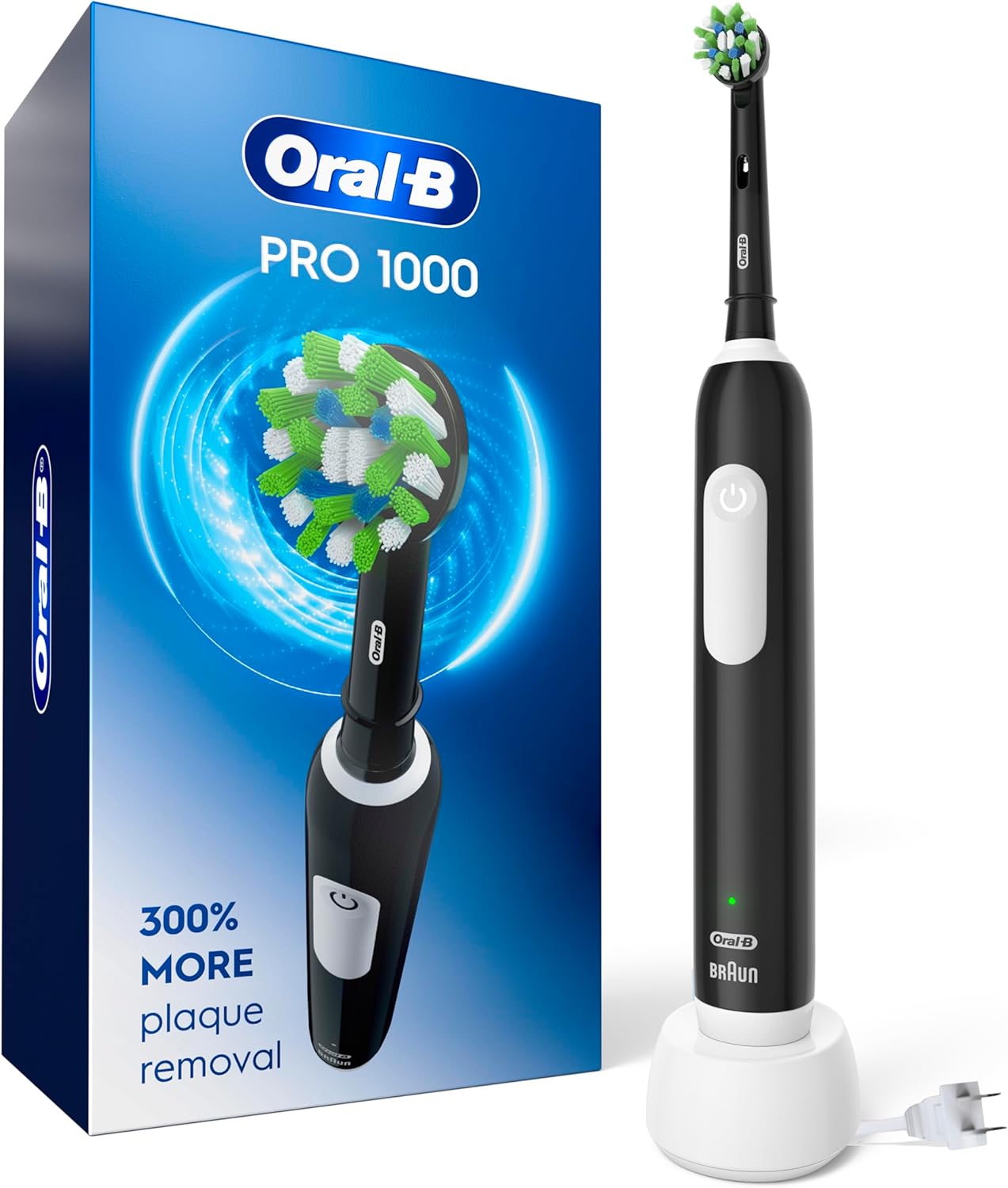 Oral-B Pro 500 Electric Toothbrush with (1) Brush Head, Rechargeable, Black 1 Count (Pack of 1)