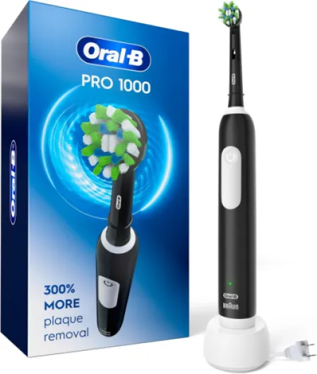 Oral-B Pro 500 Electric Toothbrush with (1) Brush Head, Rechargeable, Black 1 Count (Pack of 1)