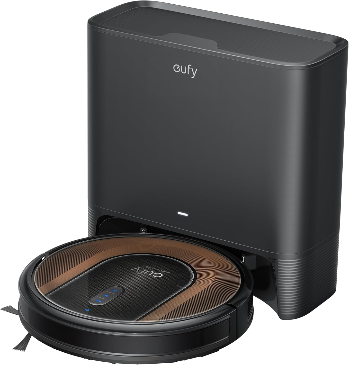 Eufy Like-New RoboVac G30 Hybrid SES, 2-in-1 Sweep and mop, Self-Emptying Robot Vacuum, Dynamic Navigation, Allergy Care, 2000 Pa Strong Suction, Wi-Fi, Carpets and Hard Floors (Renewed) G30 Hybrid+