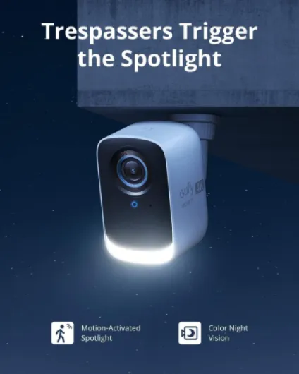 EufyCam S300(eufyCam 3C)4-Cam Kit, Security Camera Outdoor Wireless, 4K Camera, Expandable Local Storage, Face Recognition AI, Spotlight, Color Night Vision, 2.4GHz Wi-Fi, No Monthly Fee 4 cam pack White