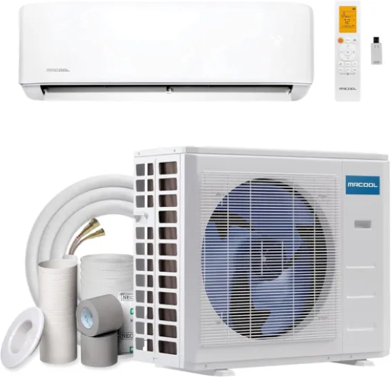 MRCOOL 9000 BTU 115V Ductless Inverter Mini Split Air Conditioner & Heat Pump System, 5th Gen DIY - Wall-Mounted AC Unit w/ Heating and Cooling for Home, Office & Commercial Space 9K 5th gen