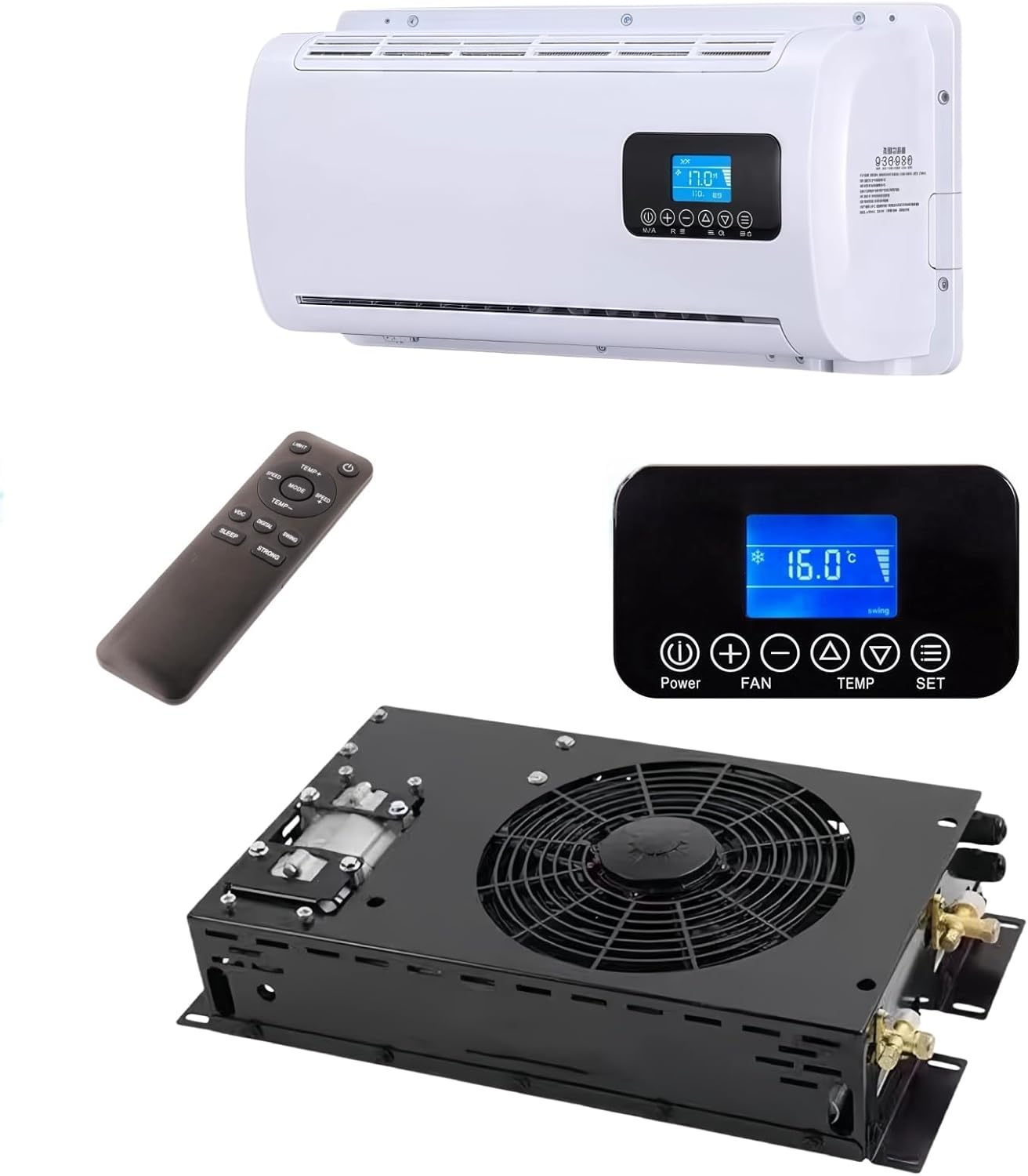 Universal 12V Air Conditioner Hidden Underbody RV Air Conditioner/DC silent air conditioner, suitable for trailers, campers, trucks, vans, RVs, construction vehicles, vans, etc (Model: 530, 12V) Model: 530 12V