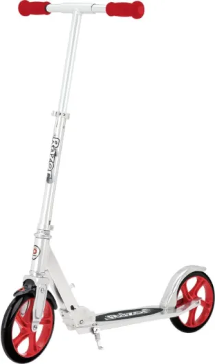A5 Lux Kick Scooter for Kids Ages 8+ - 8" Urethane Wheels, Anodized Finish Featuring Bold Colors and Graphics, for Riders up to 220 lbs Red Scooter