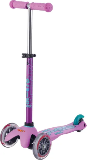Kickboard - Mini Deluxe - Three Wheeled, Lean-to-Steer Swiss-Designed Micro Scooter Lavender