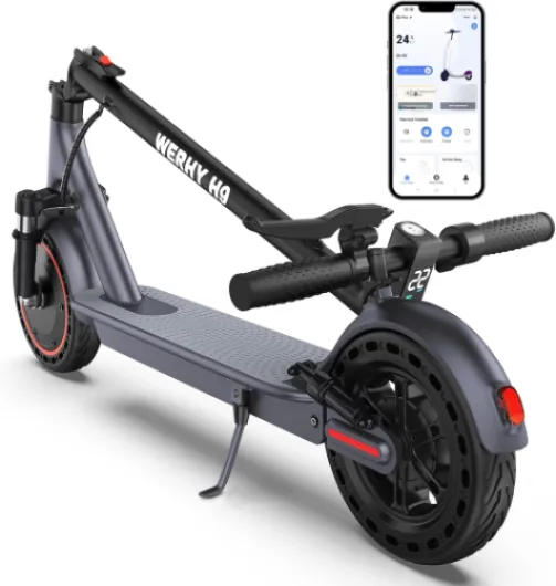 8.5''/10'' Electric Scooter, 350W/500W Motor, Top Speed 19/22 mph, Max 28/23/16Miles Ranges, Foldable E Scooter for Adults 10''-500W-22mph-Dual Suspension
