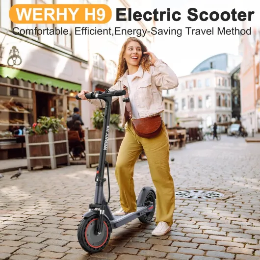 8.5''/10'' Electric Scooter, 350W/500W Motor, Top Speed 19/22 mph, Max 28/23/16Miles Ranges, Foldable E Scooter for Adults 10''-500W-22mph-Dual Suspension