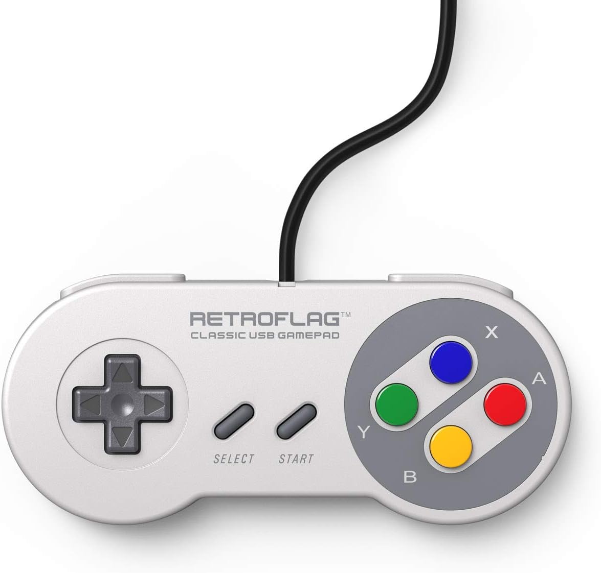 Classic Wired USB Gaming Controller Support XINPUT, DINPUT Mode and Turbo Function Compatible with Raspberry Pi, Windows, Switch J Pad Jpad
