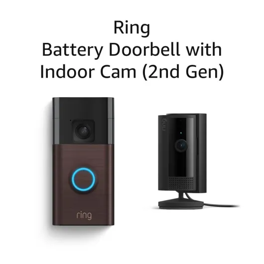 Battery Doorbell with Ring Indoor Cam 2nd Gen (Black) Venetian Bronze with Indoor Cam (Black) Device Only