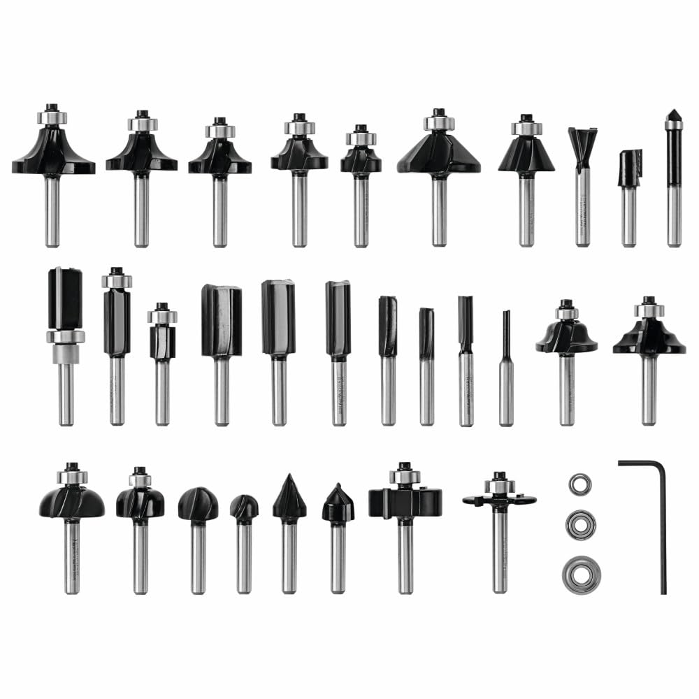 RBS030MBS 30 pc - Carbide-Tipped Wood Router Bit Set 30-Piece Carbide-Tipped Wood