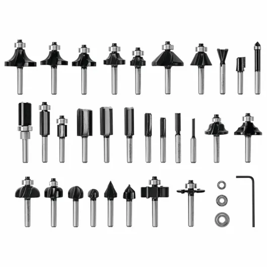 RBS030MBS 30 pc - Carbide-Tipped Wood Router Bit Set 30-Piece Carbide-Tipped Wood