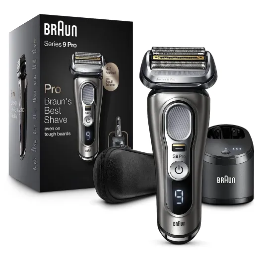 Electric Razor for Men, Series 9 Pro 9465cc Wet & Dry Electric Foil Shaver with ProLift Beard Trimmer, Cleaning & Charging SmartCare Center, Head Shavers for Bald Men, Noble Metal 9465cc Shaver