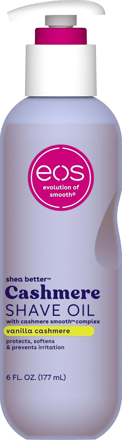 Cashmere Shave Oil, Vanilla Cashmere, Soothing Moisturizing, Prevents Irritation and Razor Burn, Bikini Area-Approved, Body Care, 6 fl oz Vanilla Cashmere 6 Fl Oz (Pack of 1)