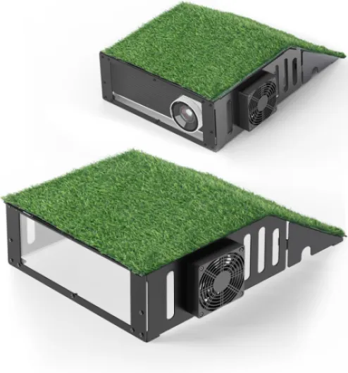 Golf Simulator Projector Cover - Floor Mounted Enclosure for Projectors with Cooling Fan - Durable Protection for Your Golf Simulation