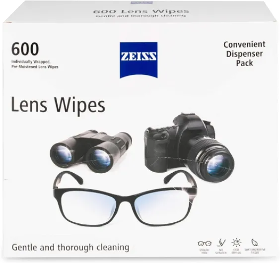 Pre-Moistened Lens Cleaning Wipes, 600 Count 600 Count (Pack of 1)