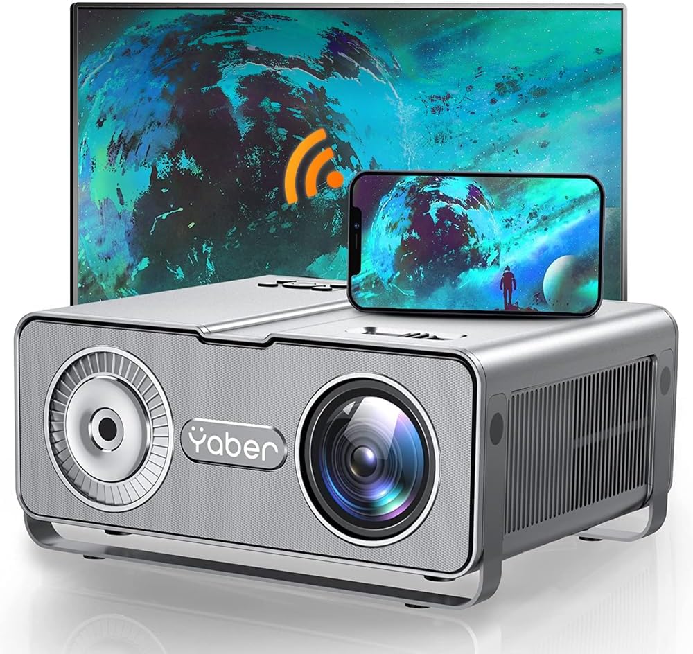 U10 SE Projector with WiFi and Bluetooth, Native 1080P, 4K Supported, Projector for Outdoor Movies, 300 Inch, Zoomable, 10W Speakers, Home Theater, Compatible with TV Stick, iOS, Android-Premium