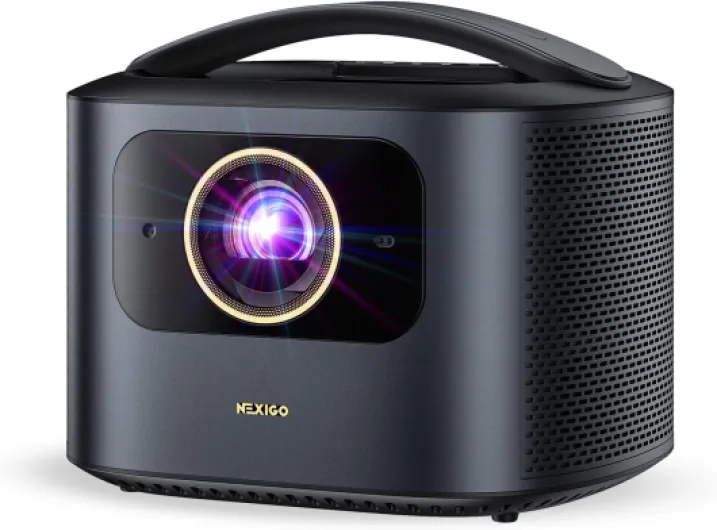 TriVision Ultra, 4K Tri-LED-Laser Portable Projector, 2600 Lumens, No Laser Speckle, No Eye Strain, Dolby Vision, HDR10+, Backyard/Home Theater with 3D, 30W DTS Virtual:X, Fire TV Storage Slot