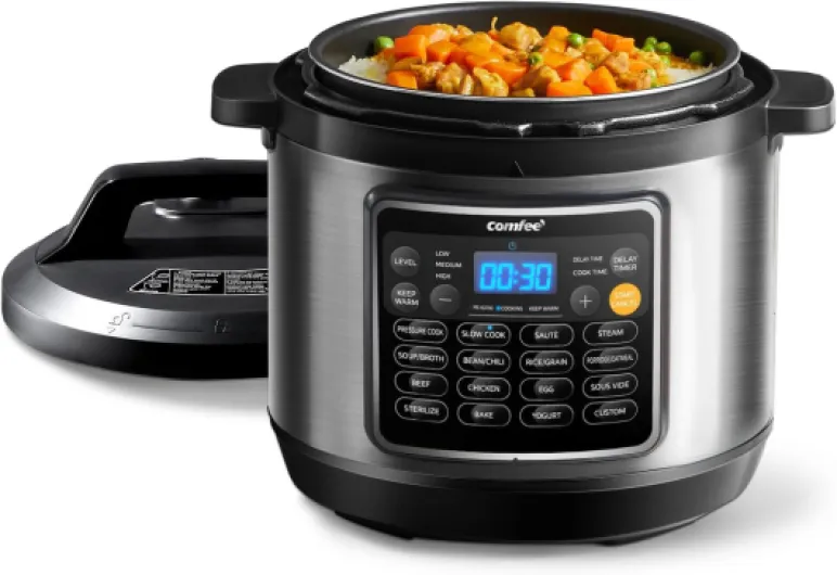 � 16 in 1 Electric Pressure Cooker Instant Multi Cooker Olla de Presion Non-Stick Pot Yogurt Maker Rice Cooker Sauté Steamer 8 Quarts Stainless Steel Stainless Steel 8 Quarts