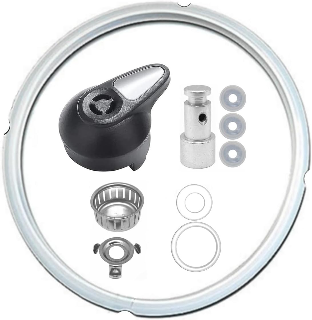 Replacement Parts Set for Instant Pot Lux 5, 6 Quart Qt IP-LUX50 IP-LUX60, Include Steam Release Handle Sealing Ring Steam Release Valve and Float Valve Seal Anti-Block Shield (Set of 10)