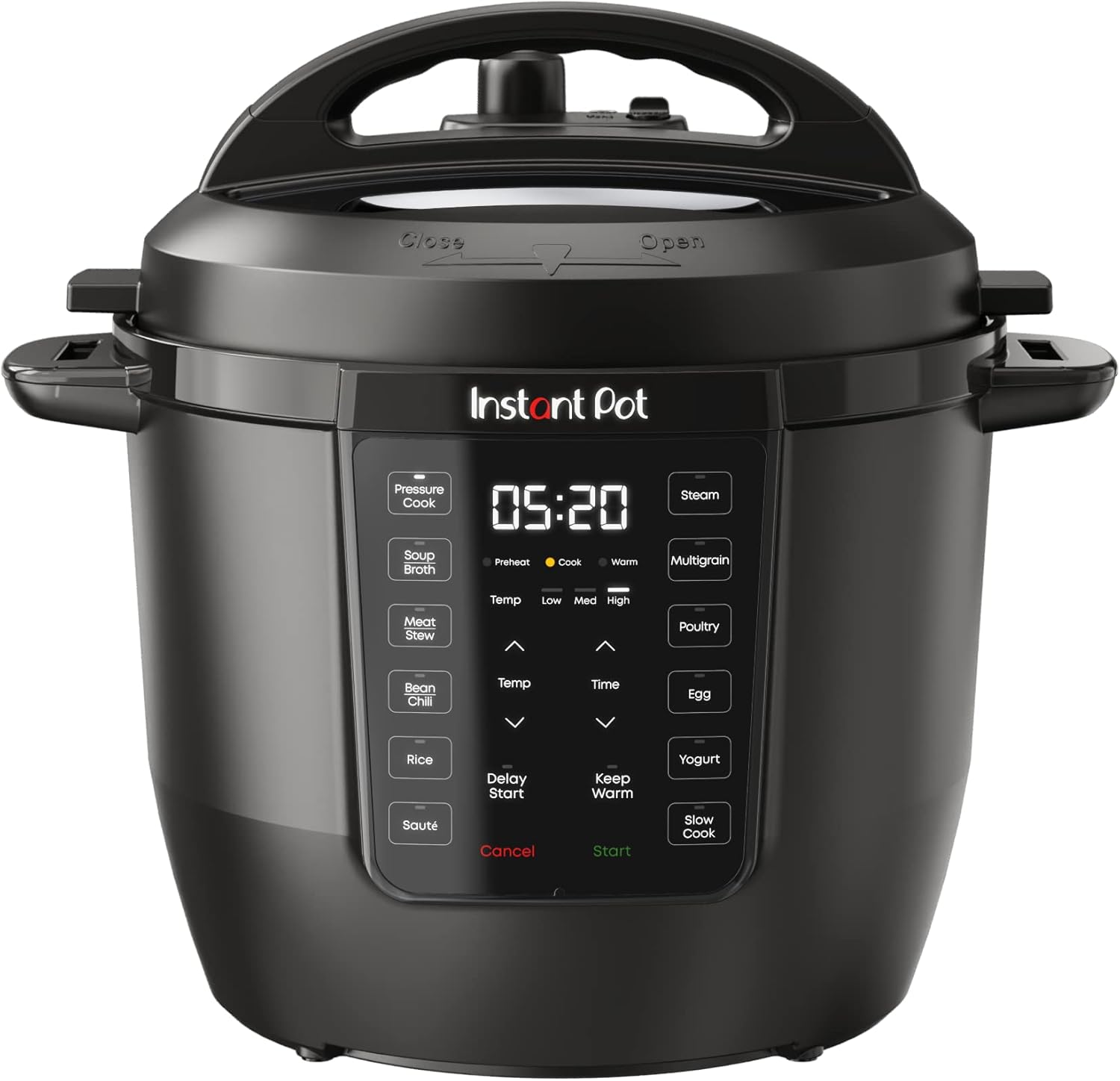 6QT RIO 7-in-1 Multi-Cooker, Pressure Cooker, Slow cook, Sauté, Steam, Rice Maker, Yogurt, & Warmer, Black, 6 Quarts