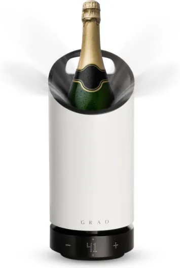 Grad No.1 Wine Cooler – Portable & Rechargeable Wine Cooler with Precise Temperature Control (41-69°F),Scandinavian Design, Silent Operation, Long Battery Life – Luxury Wine Accessory for Home